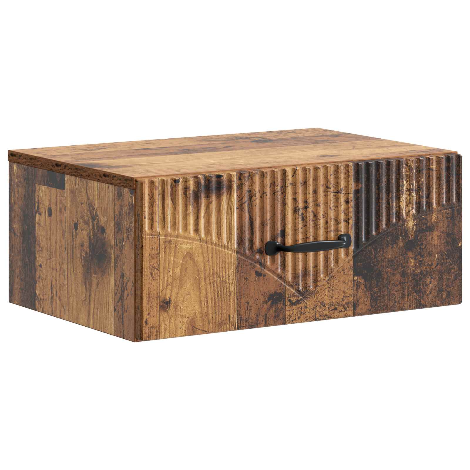 vidaXL Wall-Mounted Bedside Cabinet 2 pcs Old Wood 49 x 34.5 x 20 cm 5