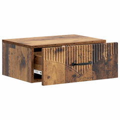 vidaXL Wall-Mounted Bedside Cabinet 2 pcs Old Wood 49 x 34.5 x 20 cm 6