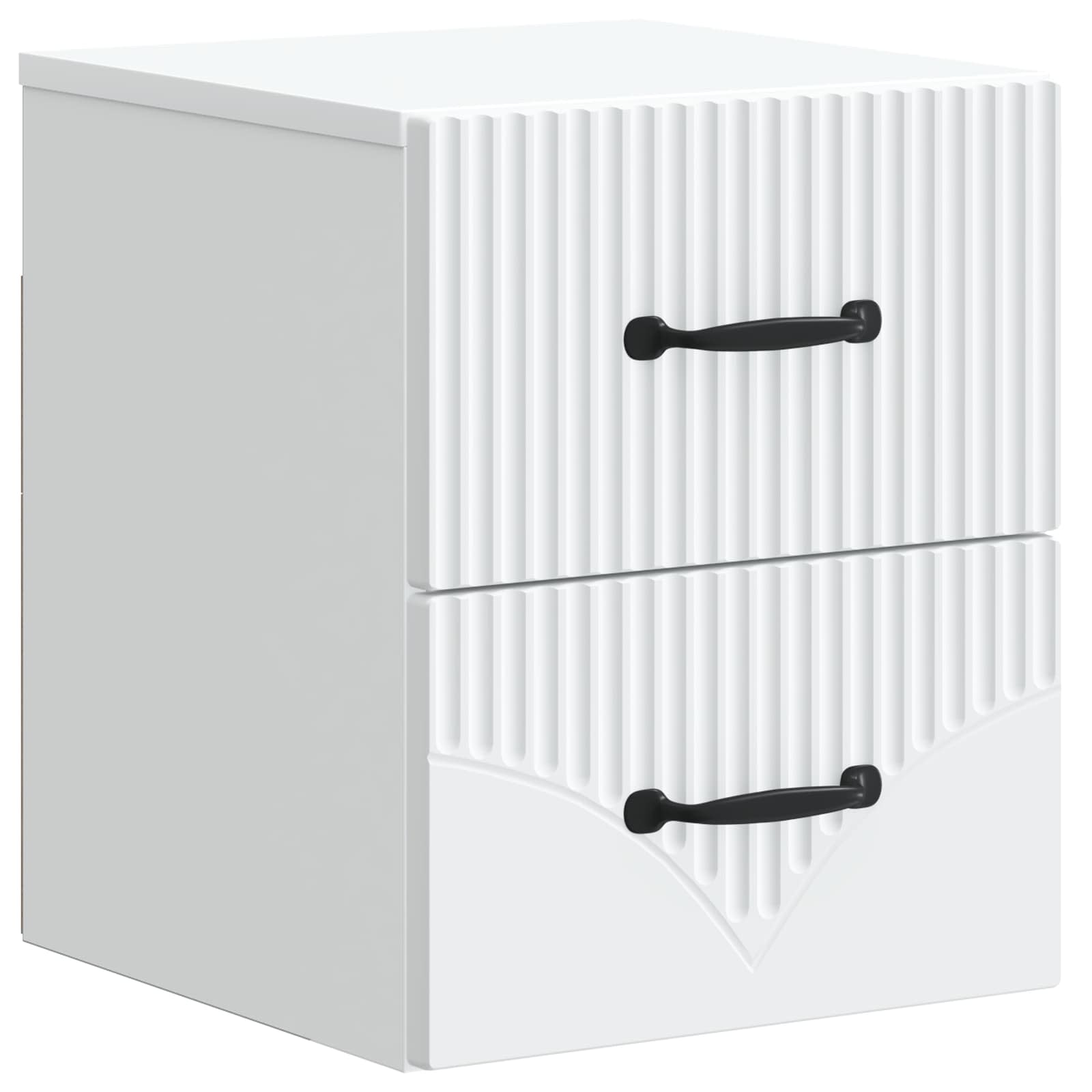 vidaXL Wall-Mounted Bedside Cabinet White 34.5 x 33 x 40 cm 2