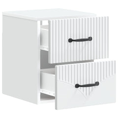 vidaXL Wall-Mounted Bedside Cabinet White 34.5 x 33 x 40 cm 4