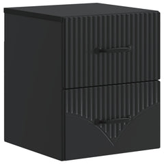 vidaXL Wall-Mounted Bedside Cabinet Black 34.5 x 33 x 40 cm 2