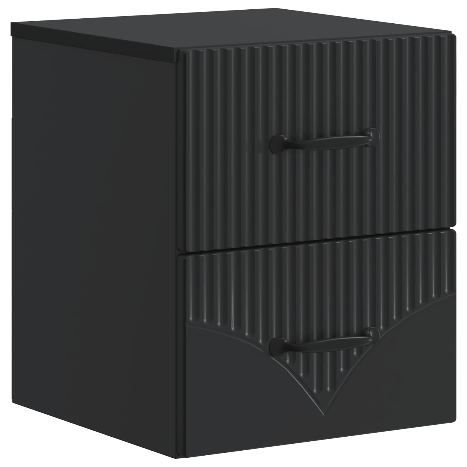 vidaXL Wall-Mounted Bedside Cabinet Black 34.5 x 33 x 40 cm 2
