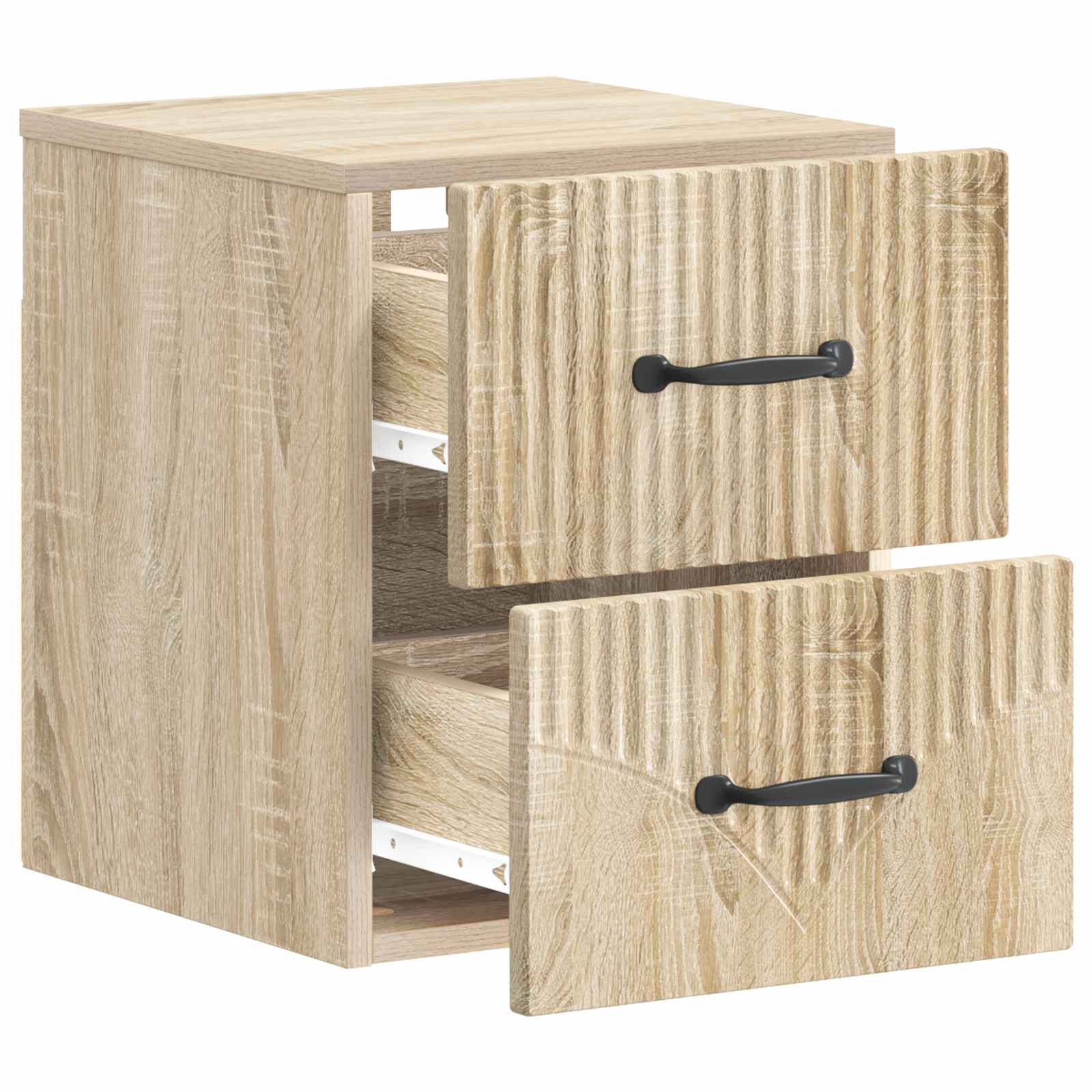 vidaXL Wall-Mounted Bedside Cabinet Sonoma Oak 34.5 x 33 x 40 cm 4