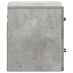 vidaXL Wall-Mounted Bedside Cabinet Concrete Grey 34.5 x 33 x 40 cm 6