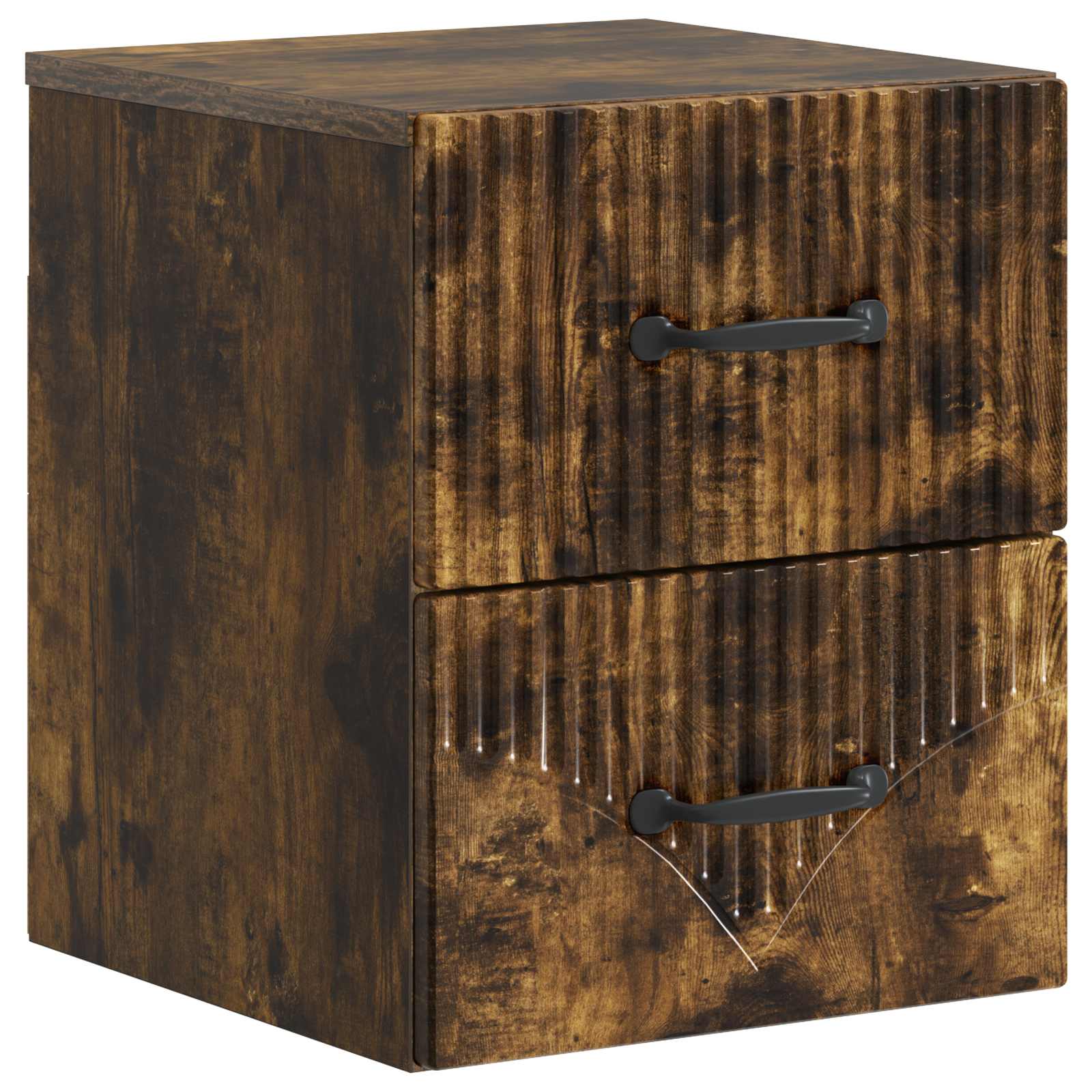 vidaXL Wall-Mounted Bedside Cabinet Smoked Oak 34.5 x 33 x 40 cm 2