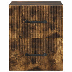 vidaXL Wall-Mounted Bedside Cabinet Smoked Oak 34.5 x 33 x 40 cm 5