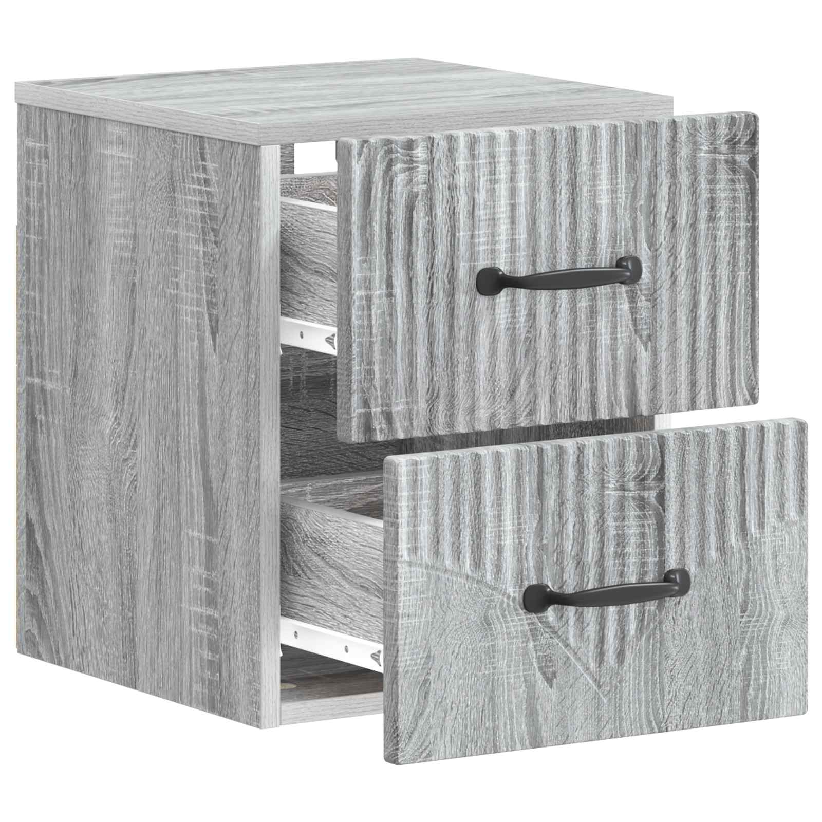 vidaXL Wall-Mounted Bedside Cabinet Grey Sonoma 34.5 x 33 x 40 cm 4