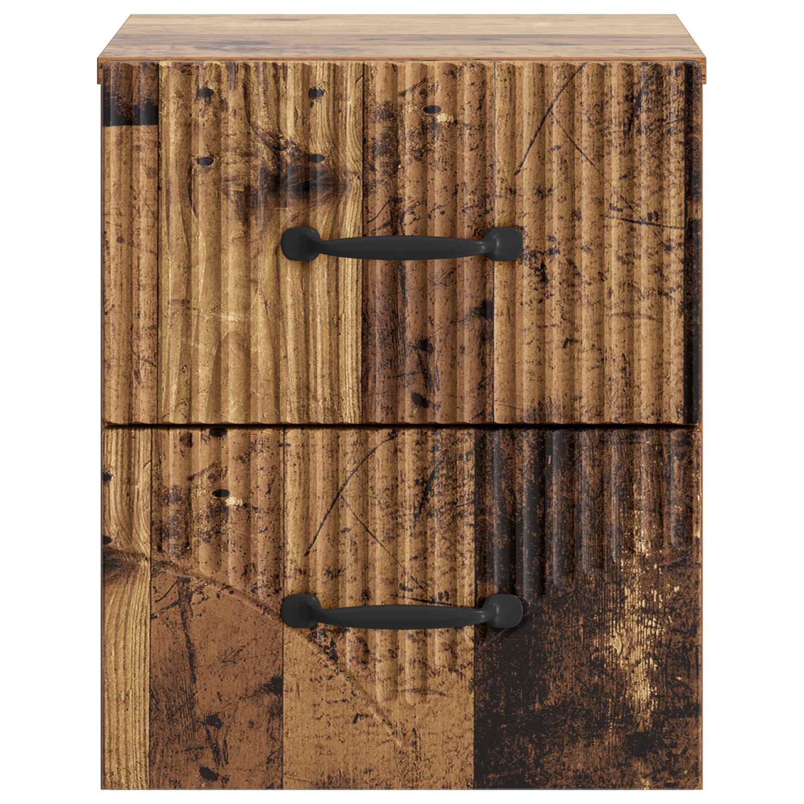 vidaXL Wall-Mounted Bedside Cabinet Old Wood 34.5 x 33 x 40 cm 5