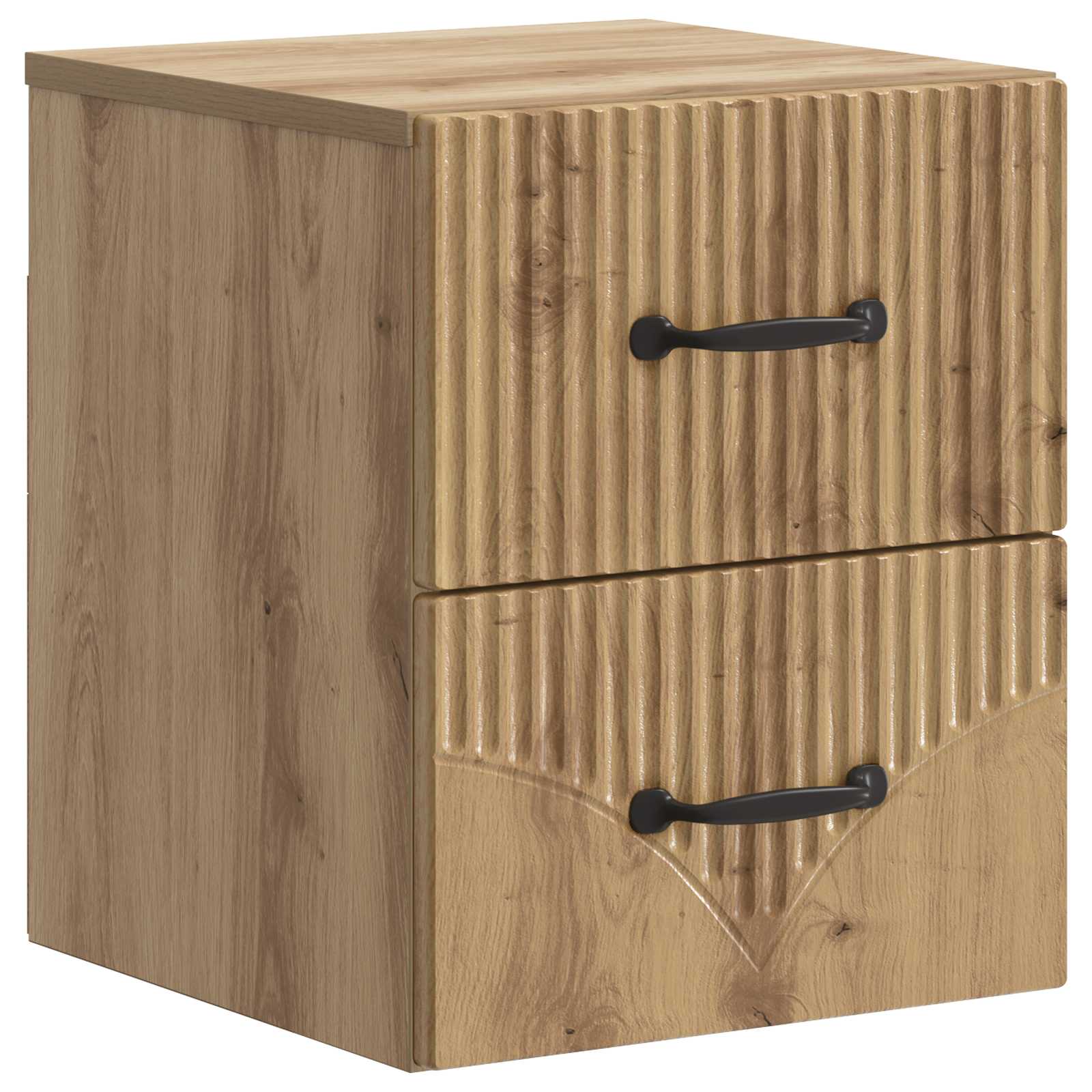 vidaXL Wall-Mounted Bedside Cabinet Artisan Oak 34.5 x 33 x 40 cm 2