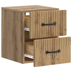 vidaXL Wall-Mounted Bedside Cabinet Artisan Oak 34.5 x 33 x 40 cm 4