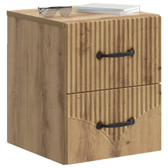 vidaXL Wall-Mounted Bedside Cabinet Artisan Oak 34.5 x 33 x 40 cm 3