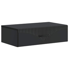 vidaXL Wall-Mounted Side Table 59 x 34.5 x 17 cm Engineered Wood Black 2