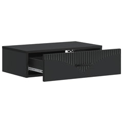 vidaXL Wall-Mounted Side Table 59 x 34.5 x 17 cm Engineered Wood Black 4