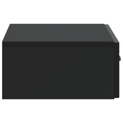 vidaXL Wall-Mounted Side Table 59 x 34.5 x 17 cm Engineered Wood Black 6