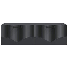 vidaXL Wall-Mounted TV Cabinet Black 98 x 41 x 30 cm Engineered Wood 6