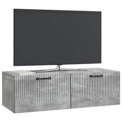 vidaXL Wall-Mounted TV Cabinet Concrete Grey 98 x 41 x 30 cm 3