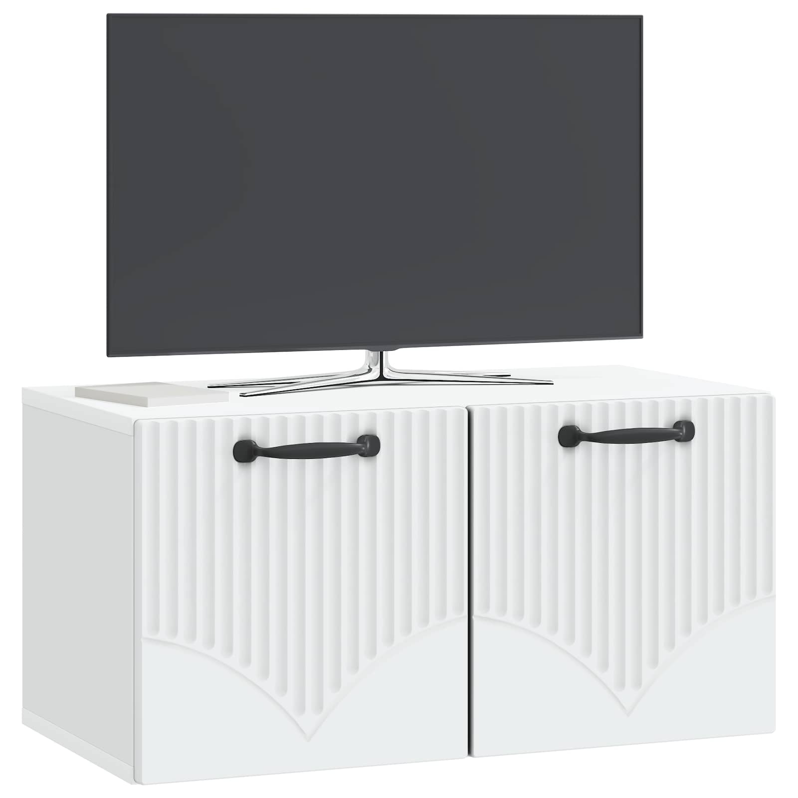 vidaXL Wall-Mounted TV Cabinet White 59.5 x 31 x 30 cm Engineered Wood 3