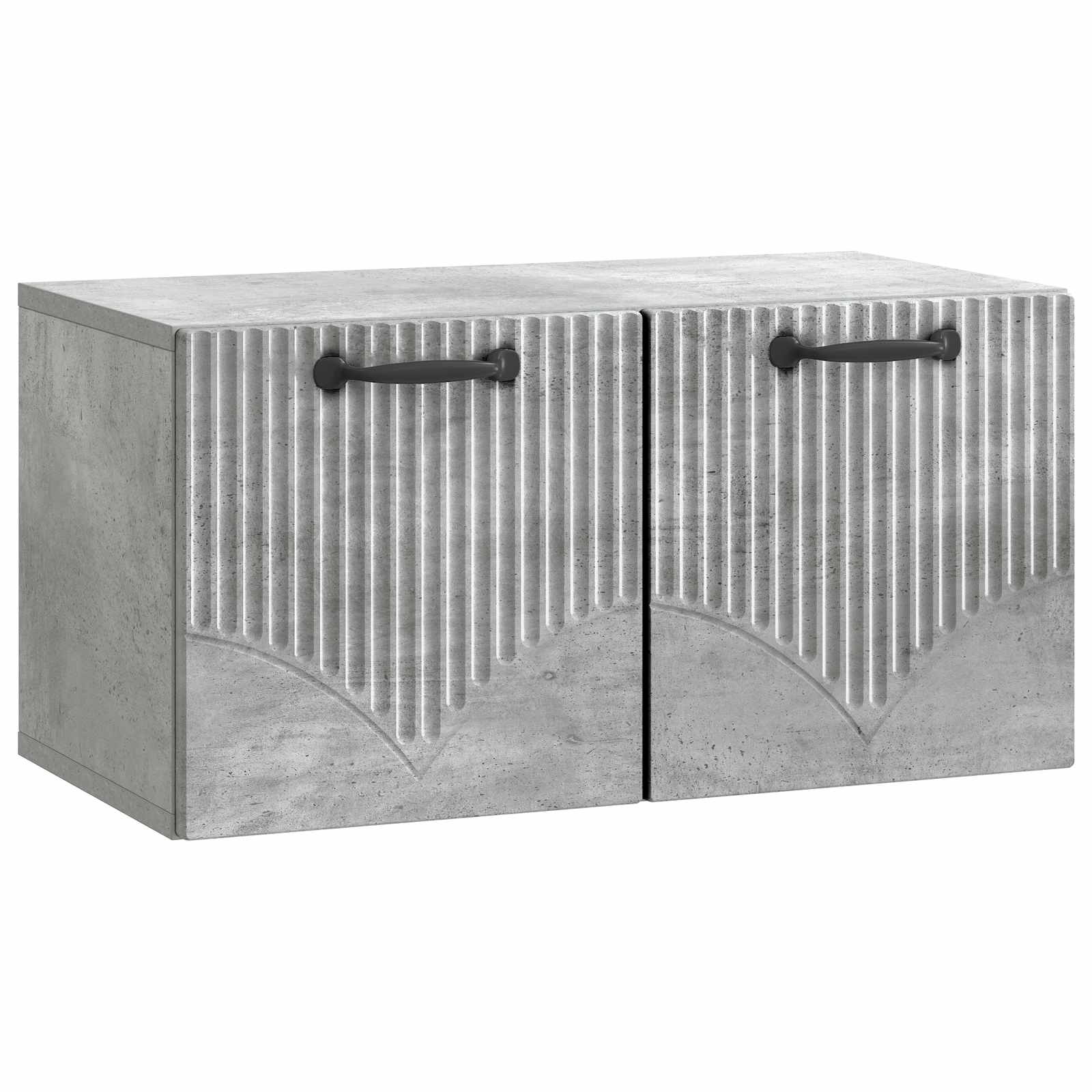 vidaXL Wall-Mounted TV Cabinet Concrete Grey 59.5 x 31 x 30 cm 2