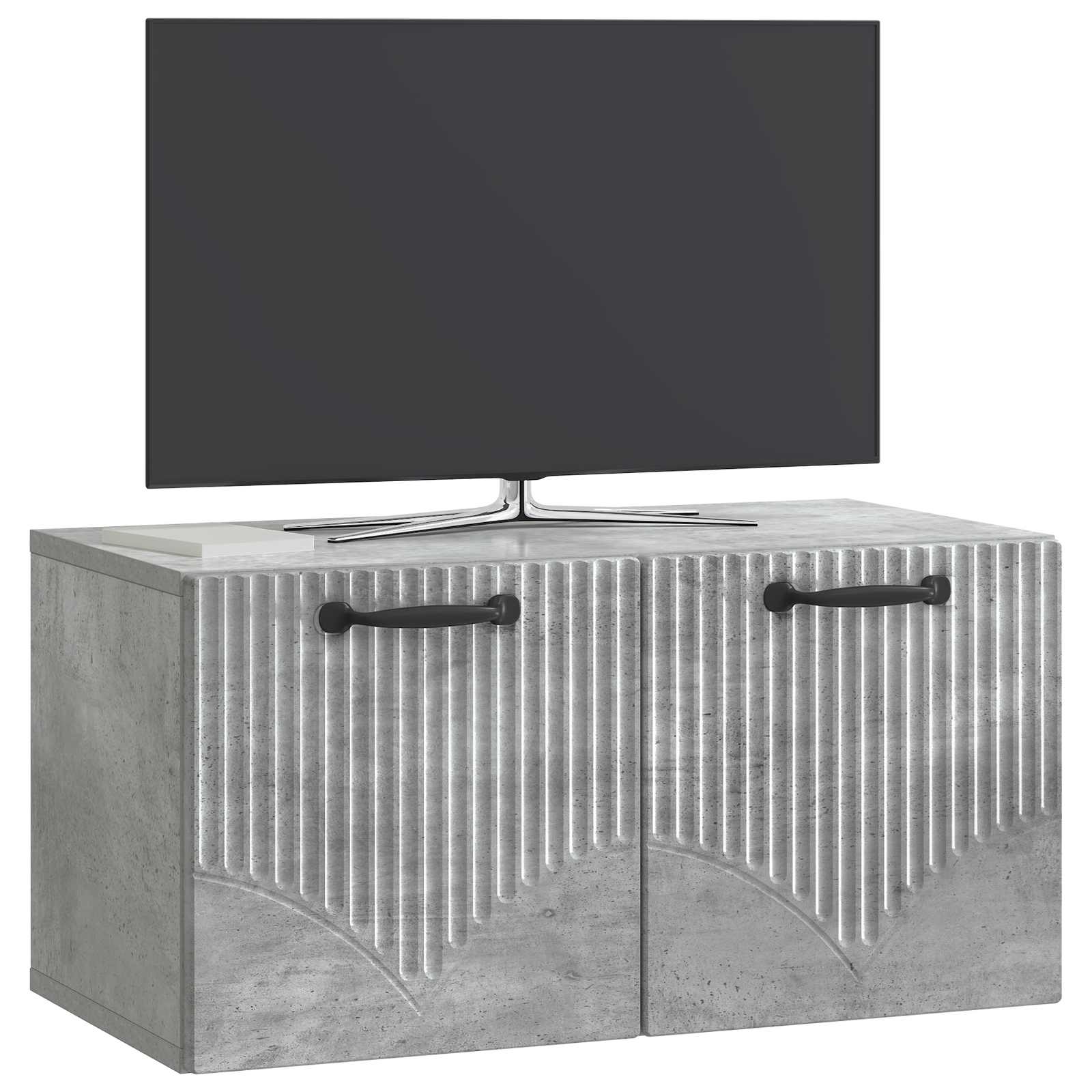vidaXL Wall-Mounted TV Cabinet Concrete Grey 59.5 x 31 x 30 cm 3