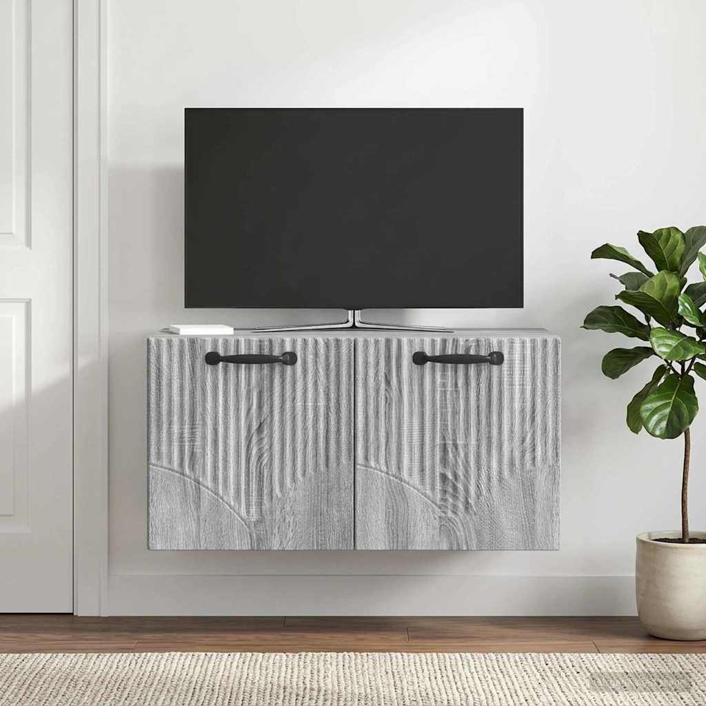 vidaXL Wall-Mounted TV Cabinet Grey Sonoma 59.5 x 31 x 30 cm 1