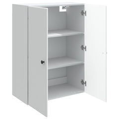 vidaXL Wall-Mounted Cabinet White 66 x 34.5 x 90 cm Engineered Wood 3