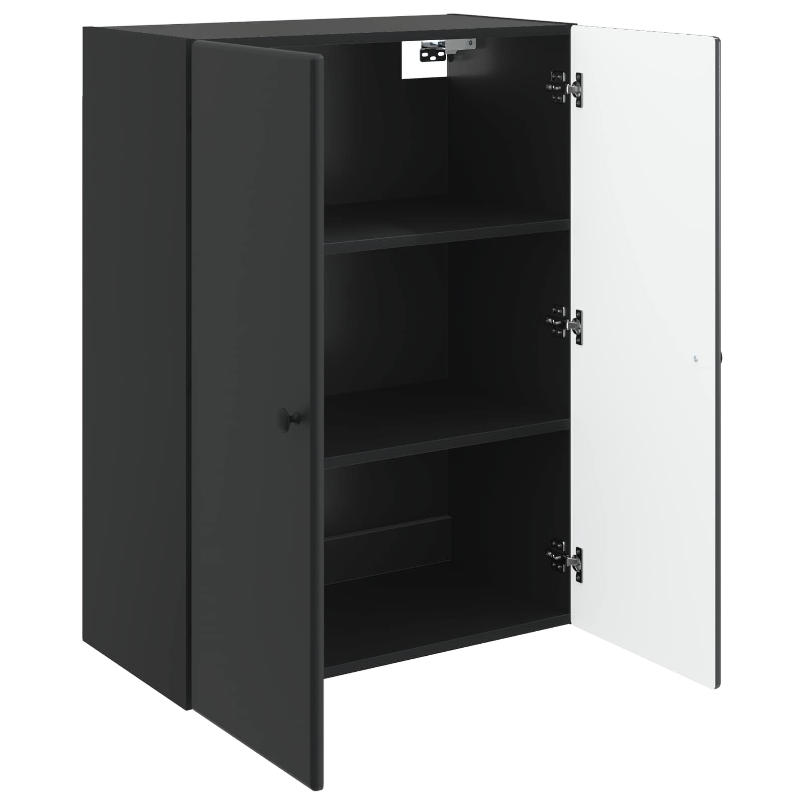 vidaXL Wall-Mounted Cabinet 66 x 34.5 x 90 cm Engineered Wood Black 3