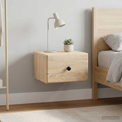 Wall-Mounted Bedside Cabinet 34.5 x 33 x 20 cm Sonoma oak 2