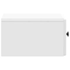 vidaXL Wall-Mounted Bedside Cabinet High Gloss White 34.5 x 33 x 20 cm 6
