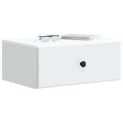 vidaXL Wall-Mounted Bedside Cabinet White 49 x 34.5 x 20 cm 3