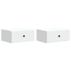 vidaXL Wall-Mounted Bedside Cabinet 2 pcs White 49 x 34.5 x 20 cm 2