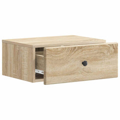 vidaXL Wall-Mounted Bedside Cabinet Sonoma Oak 49 x 34.5 x 20 cm 4