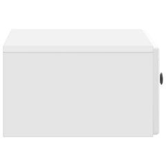 vidaXL Wall-Mounted Bedside Cabinet High Gloss White 49 x 34.5 x 20 cm 6