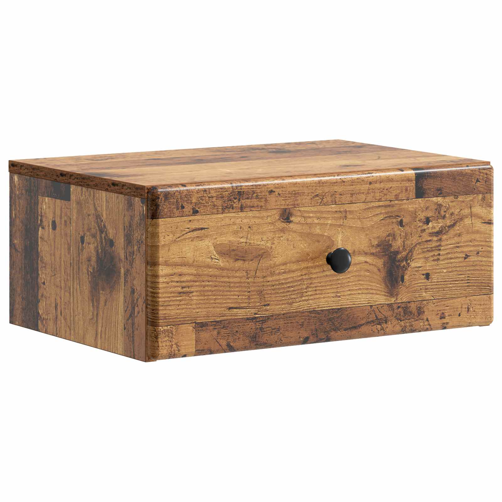 vidaXL Wall-Mounted Bedside Cabinet 2 pcs Old Wood 49 x 34.5 x 20 cm 5