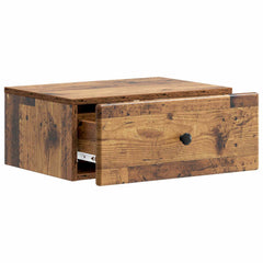 vidaXL Wall-Mounted Bedside Cabinet 2 pcs Old Wood 49 x 34.5 x 20 cm 6