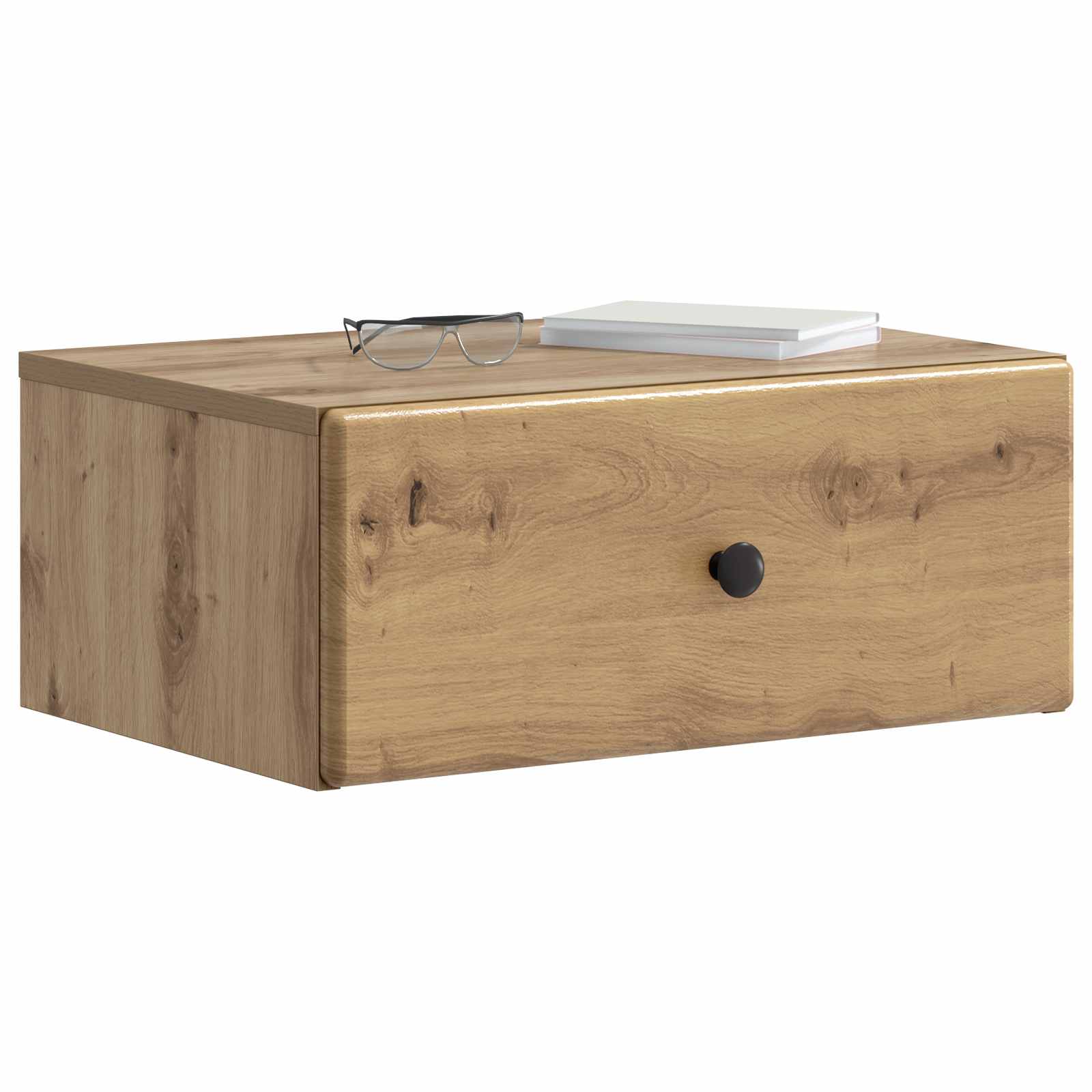 vidaXL Wall-Mounted Bedside Cabinet 2 pcs Artisan Oak 3