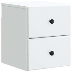 vidaXL Wall-Mounted Bedside Cabinet White 34.5 x 33 x 40 cm 2