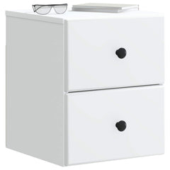 vidaXL Wall-Mounted Bedside Cabinet White 34.5 x 33 x 40 cm 3