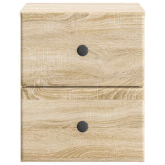 vidaXL Wall-Mounted Bedside Cabinet Sonoma Oak 34.5 x 33 x 40 cm 5