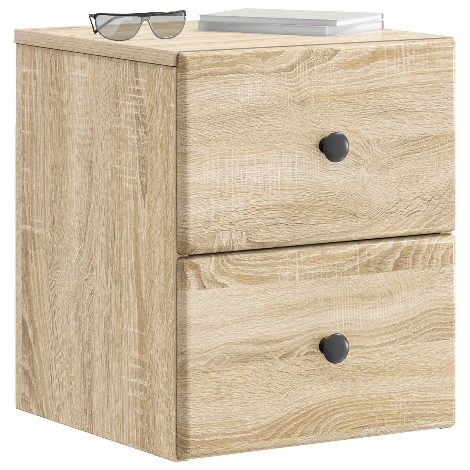 vidaXL Wall-Mounted Bedside Cabinet Sonoma Oak 34.5 x 33 x 40 cm 3