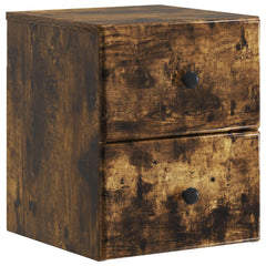 vidaXL Wall-Mounted Bedside Cabinet Smoked Oak 34.5 x 33 x 40 cm 2