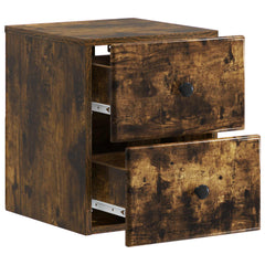 vidaXL Wall-Mounted Bedside Cabinet Smoked Oak 34.5 x 33 x 40 cm 4