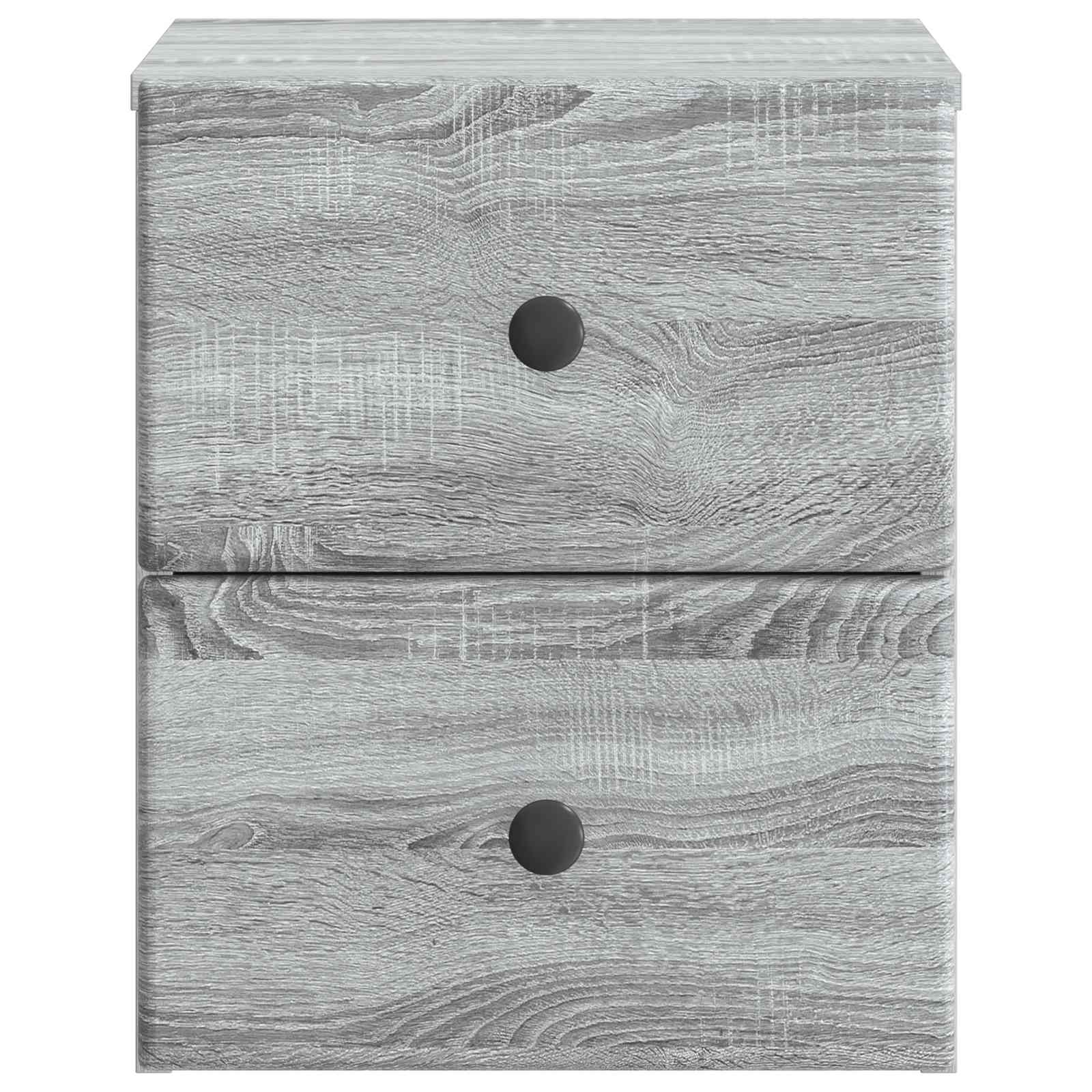 vidaXL Wall-Mounted Bedside Cabinet Grey Sonoma 34.5 x 33 x 40 cm 5