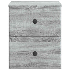 vidaXL Wall-Mounted Bedside Cabinet Grey Sonoma 34.5 x 33 x 40 cm 5