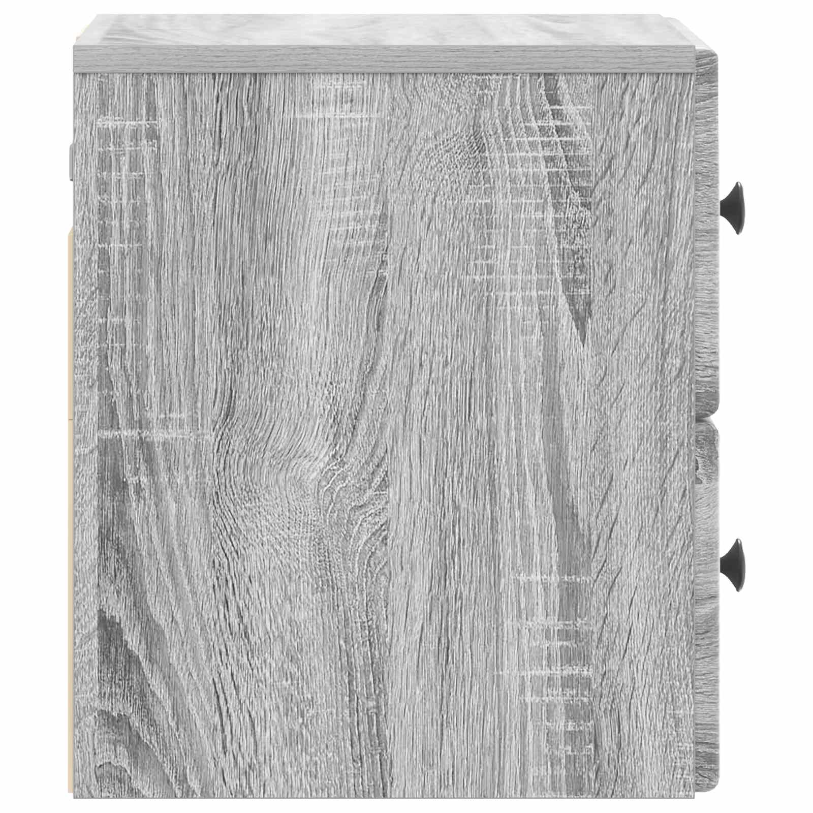 vidaXL Wall-Mounted Bedside Cabinet Grey Sonoma 34.5 x 33 x 40 cm 6