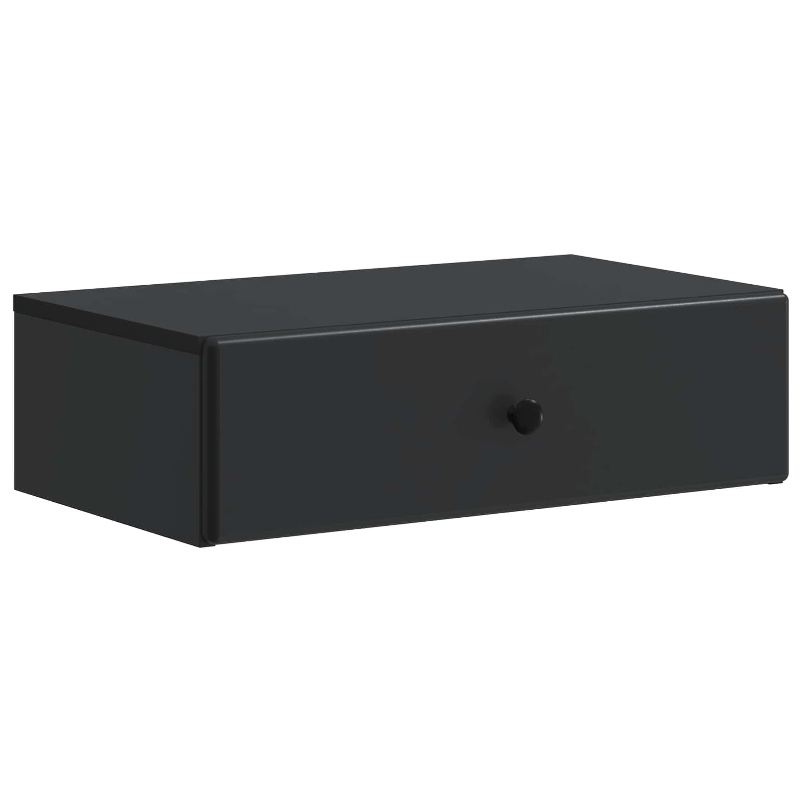 vidaXL Wall-Mounted Side Table Black 59 x 34.5 x 17 cm Engineered Wood 2