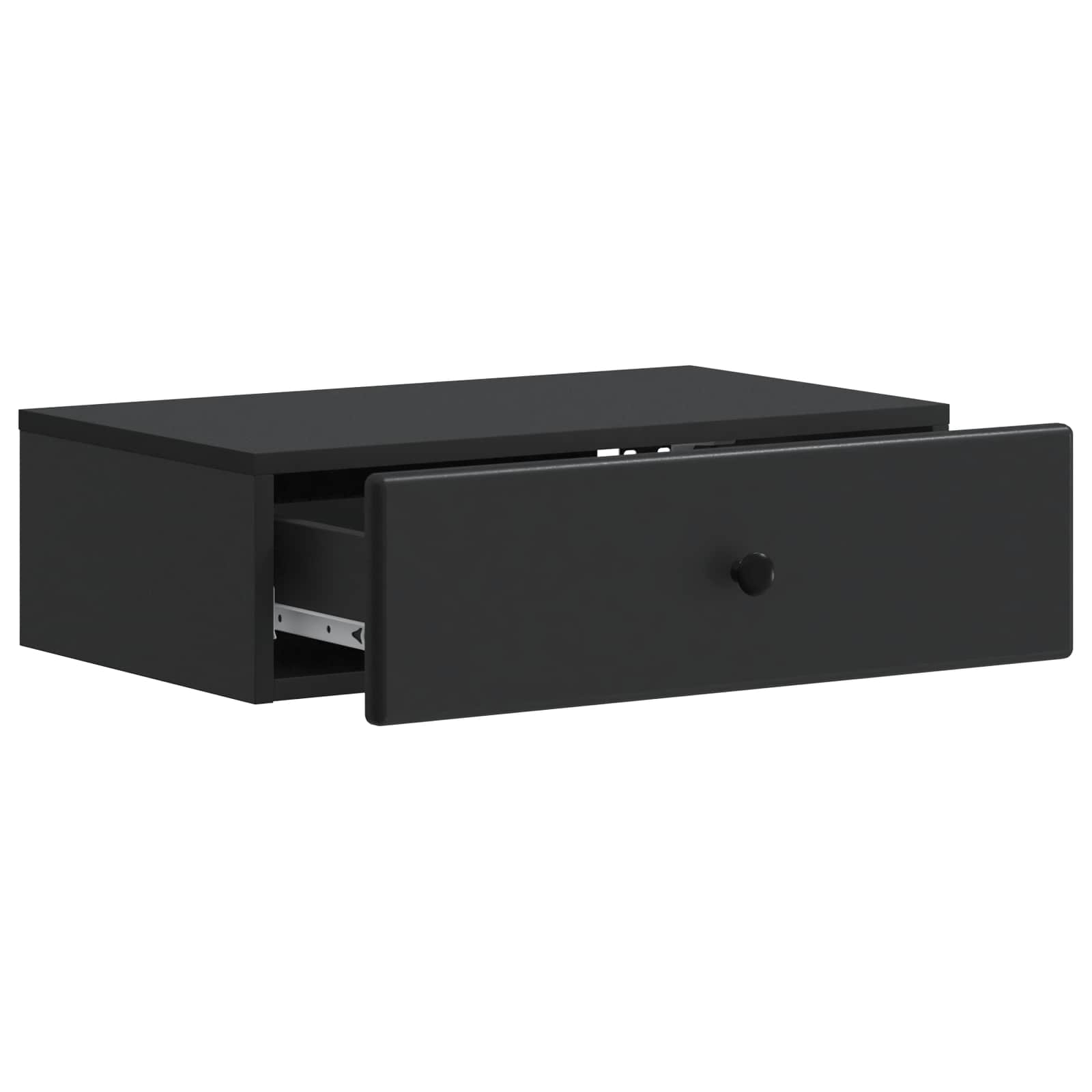 vidaXL Wall-Mounted Side Table Black 59 x 34.5 x 17 cm Engineered Wood 4