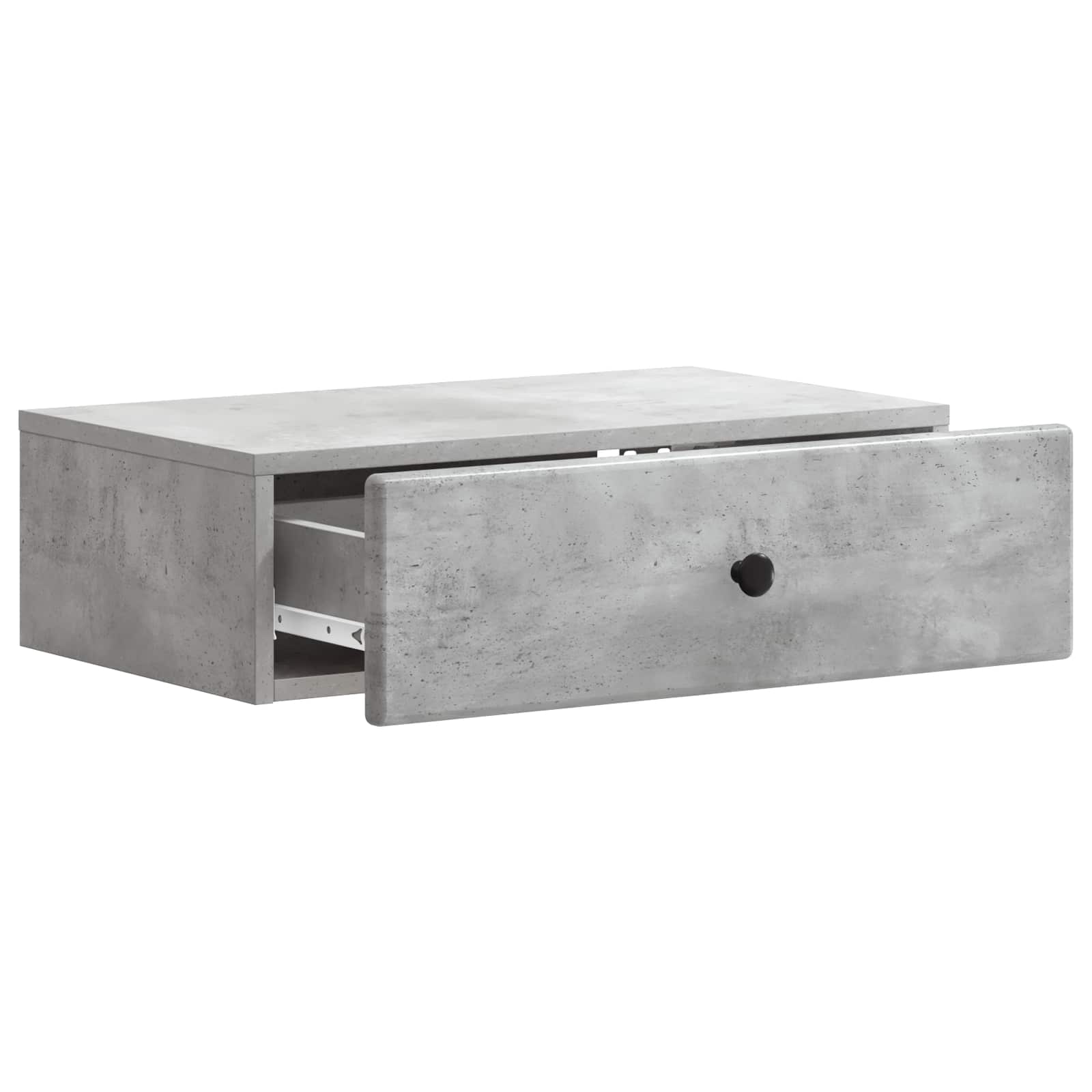 vidaXL Wall-Mounted Side Table Concrete Grey 59 x 34.5 x 17 cm 4