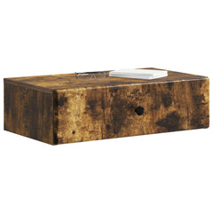 vidaXL Wall-Mounted Side Table Smoked Oak 59 x 34.5 x 17 cm 3