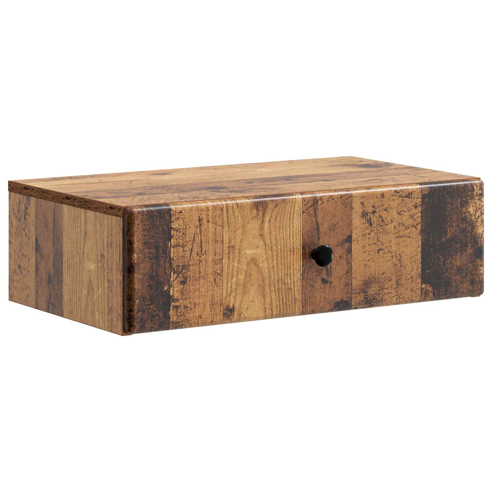 vidaXL Wall-Mounted Side Table Wall-mounted Old Wood 59 x 34.5 x 17 cm 2