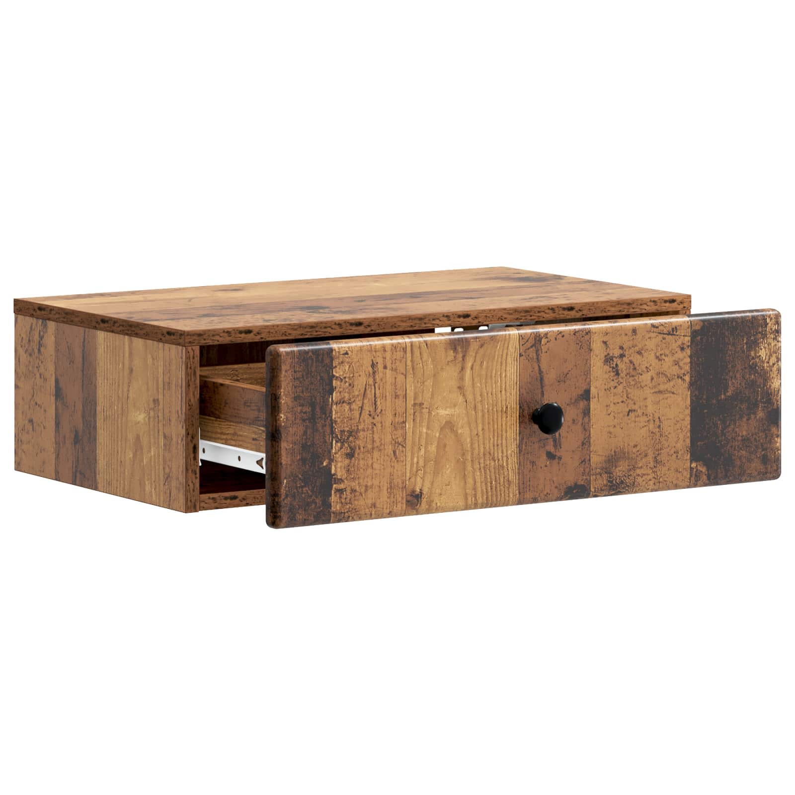vidaXL Wall-Mounted Side Table Wall-mounted Old Wood 59 x 34.5 x 17 cm 4